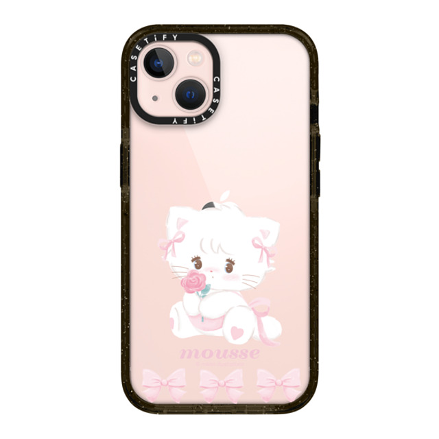 mikko illustrations x CASETiFY iPhone 13 ケース ブラック インパクトケース mousse ribbon