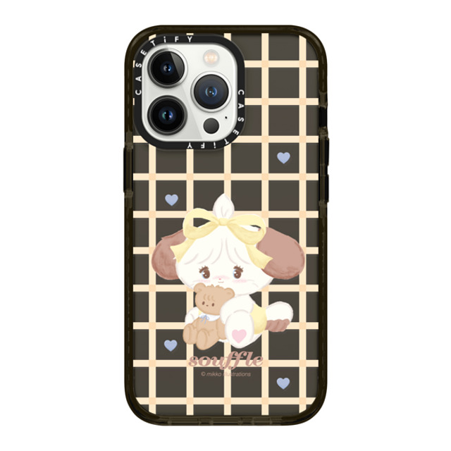 mikko illustrations x CASETiFY iPhone 13 Pro ケース ブラック インパクトケース souffle check