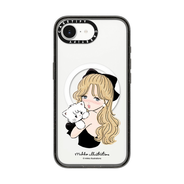 mikko illustrations x CASETiFY iPhone 16e ケース Cat,Animal ブラック インパクトケース MagSafe対応 girl & mousse (black) Back to School mikko illustrations x CASETiFY iPhone 16e ケース Cat,Animal ブラック インパクトケース MagSafe対応 girl & mousse (black) Back to School