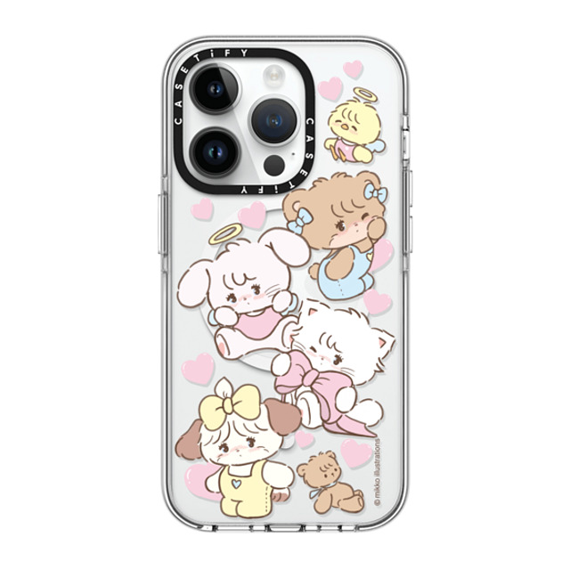 mikko illustrations x CASETiFY iPhone 14 Pro ケース クリア クリア ケース MagSafe対応 mikko characters