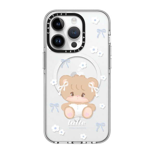 mikko illustrations x CASETiFY iPhone 14 Pro Case Clear Clear Case MagSafe Compatible latte ribbon mikko illustrations x CASETiFY iPhone 14 Pro Case Clear Clear Case MagSafe Compatible latte ribbon