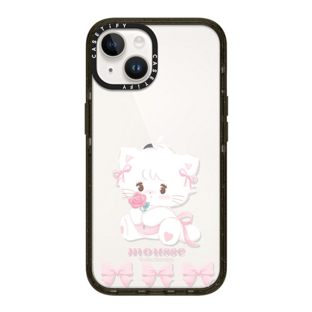 mikko illustrations x CASETiFY iPhone 14 ケース ブラック インパクトケース mousse ribbon