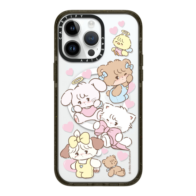 mikko illustrations x CASETiFY iPhone 14 Pro Max ケース ブラック インパクトケース MagSafe対応 mikko characters