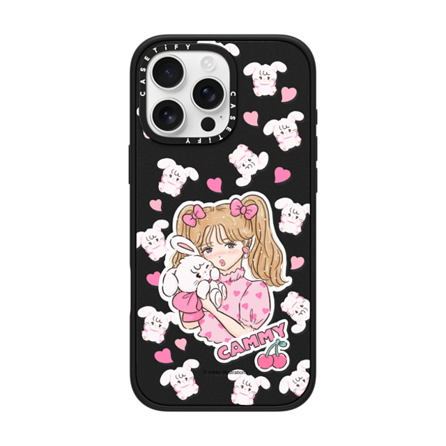 mikko illustrations x CASETiFY iPhone 16 Pro Max ケース Bunny,Animal マットブラック インパクトケース MagSafe対応 cammy & girl Father's Day mikko illustrations x CASETiFY iPhone 16 Pro Max ケース Bunny,Animal マットブラック インパクトケース MagSafe対応 cammy & girl Father's Day