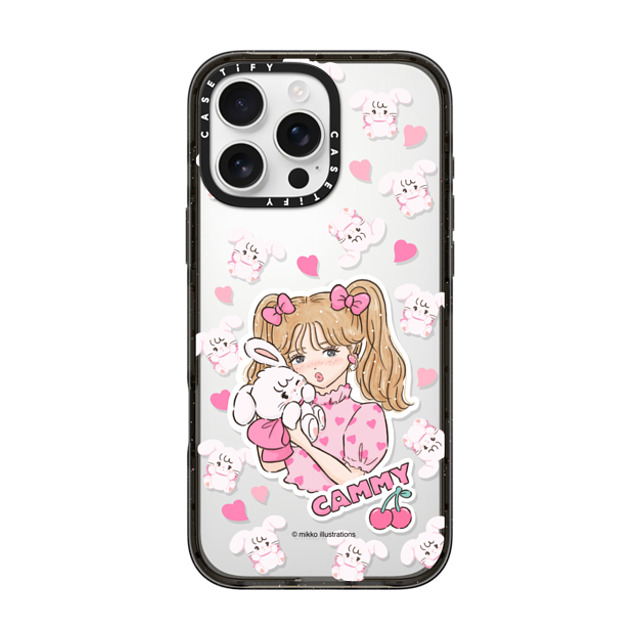 mikko illustrations x CASETiFY iPhone 16 Pro Max Case Bunny,Animal Black Impact Case cammy & girl Mother's Day mikko illustrations x CASETiFY iPhone 16 Pro Max Case Bunny,Animal Black Impact Case cammy & girl Mother's Day