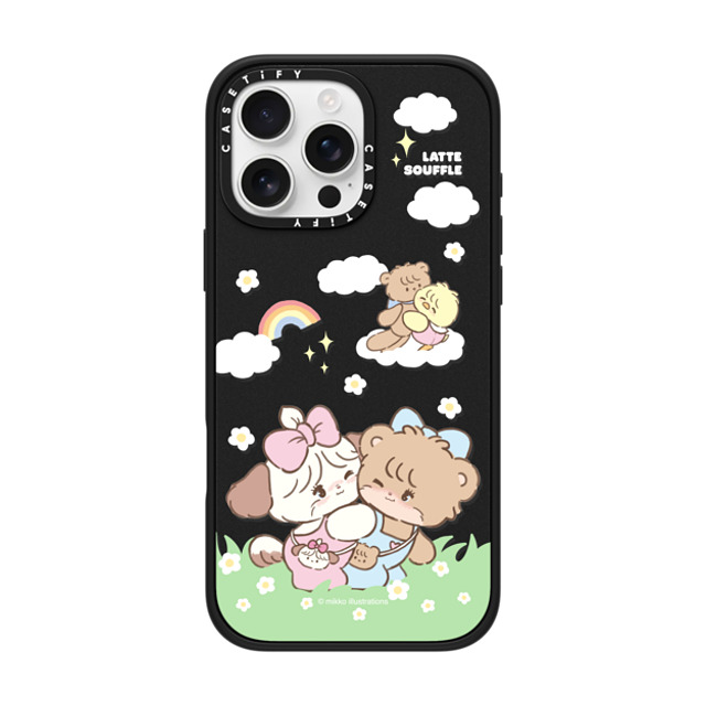 mikko illustrations x CASETiFY iPhone 16 Pro Max ケース Dog,Bear マットブラック インパクトケース MagSafe対応 souffle & latte Father's Day mikko illustrations x CASETiFY iPhone 16 Pro Max ケース Dog,Bear マットブラック インパクトケース MagSafe対応 souffle & latte Father's Day