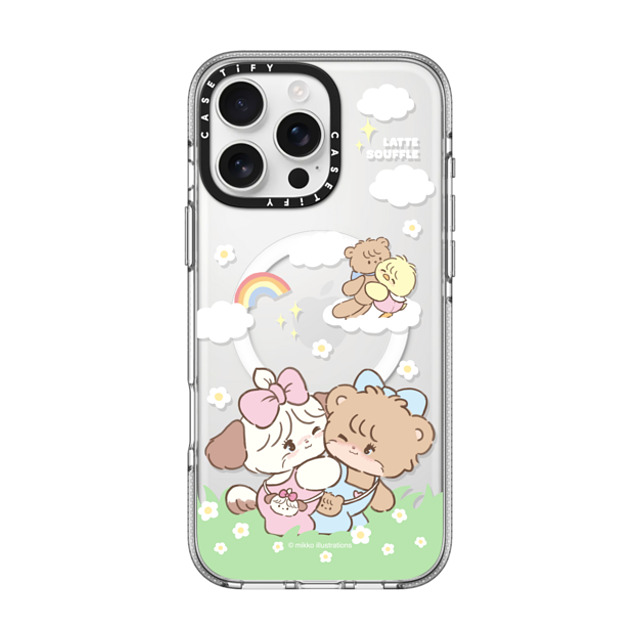 mikko illustrations x CASETiFY iPhone 16 Pro Max Case Dog,Bear Clear Clear Case MagSafe Compatible souffle & latte Father's Day mikko illustrations x CASETiFY iPhone 16 Pro Max Case Dog,Bear Clear Clear Case MagSafe Compatible souffle & latte Father's Day