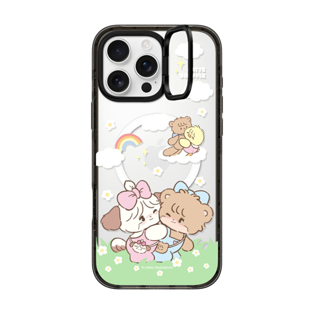 mikko illustrations x CASETiFY iPhone 16 Pro Max ケース Dog,Bear ブラック インパクトリングスタンドケース MagSafe対応 souffle & latte Father's Day mikko illustrations x CASETiFY iPhone 16 Pro Max ケース Dog,Bear ブラック インパクトリングスタンドケース MagSafe対応 souffle & latte Father's Day
