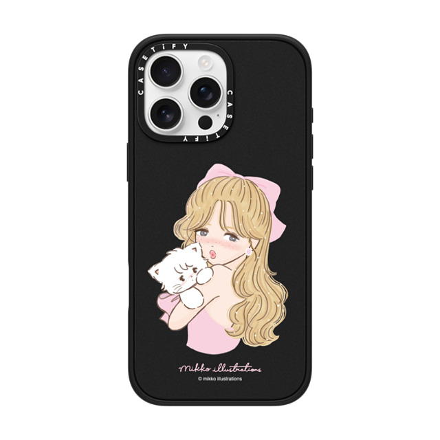 mikko illustrations x CASETiFY iPhone 16 Pro Max Case Cat,Animal マットブラック Impact Case MagSafe Compatible girl & mousse (pink) Mother's Day mikko illustrations x CASETiFY iPhone 16 Pro Max Case Cat,Animal マットブラック Impact Case MagSafe Compatible girl & mousse (pink) Mother's Day