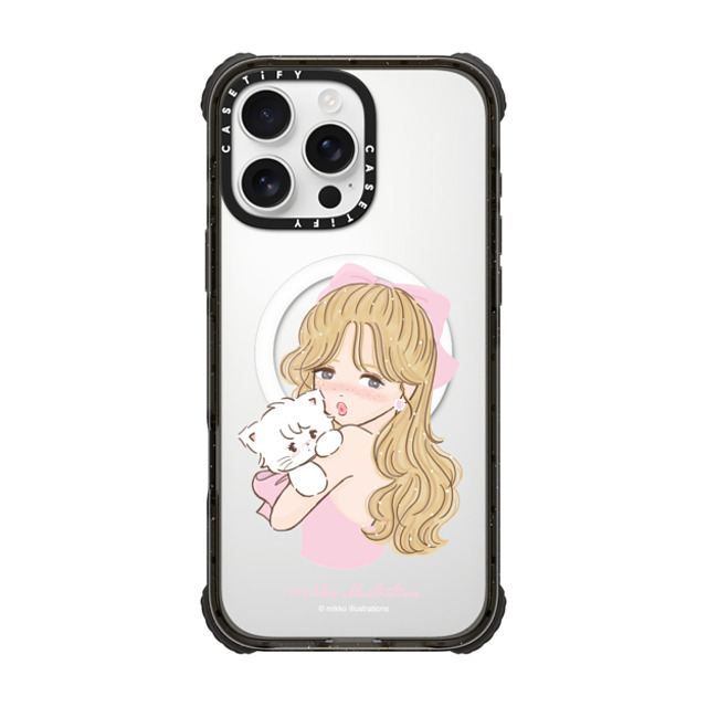 mikko illustrations x CASETiFY iPhone 16 Pro Max Case Cat,Animal ブラック ウルトラ インパクトケース MagSafe 対応 girl & mousse (pink) Mother's Day mikko illustrations x CASETiFY iPhone 16 Pro Max Case Cat,Animal ブラック ウルトラ インパクトケース MagSafe 対応 girl & mousse (pink) Mother's Day