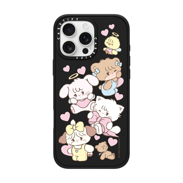 mikko illustrations x CASETiFY iPhone 16 Pro Max ケース マットブラック インパクトケース mikko characters