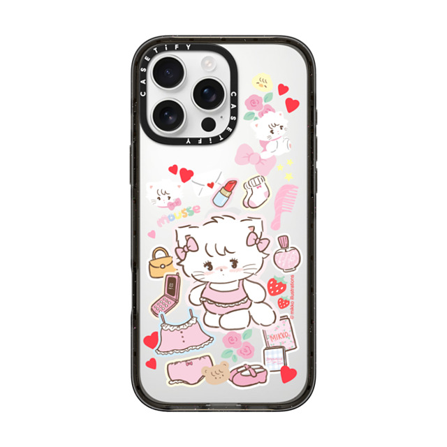 mikko illustrations x CASETiFY iPhone 16 Pro Max Case Sticker,Cat ブラック インパクトケース mousse Mother's Day mikko illustrations x CASETiFY iPhone 16 Pro Max Case Sticker,Cat ブラック インパクトケース mousse Mother's Day