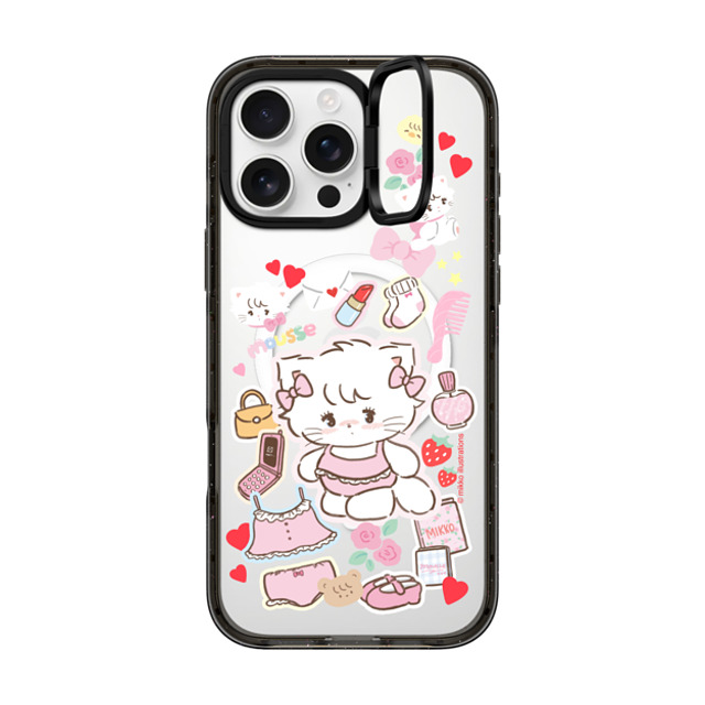 mikko illustrations x CASETiFY iPhone 16 Pro Max ケース Sticker,Cat ブラック インパクトリングスタンドケース MagSafe対応 mousse Father's Day mikko illustrations x CASETiFY iPhone 16 Pro Max ケース Sticker,Cat ブラック インパクトリングスタンドケース MagSafe対応 mousse Father's Day