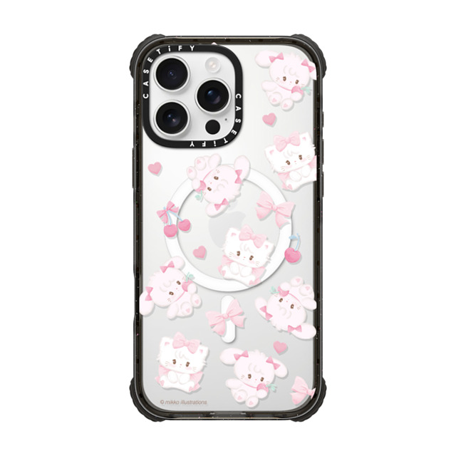 mikko illustrations x CASETiFY iPhone 16 Pro Max Case Black ウルトラ インパクトケース MagSafe 対応 mousse & cammy cherry mikko illustrations x CASETiFY iPhone 16 Pro Max Case Black ウルトラ インパクトケース MagSafe 対応 mousse & cammy cherry