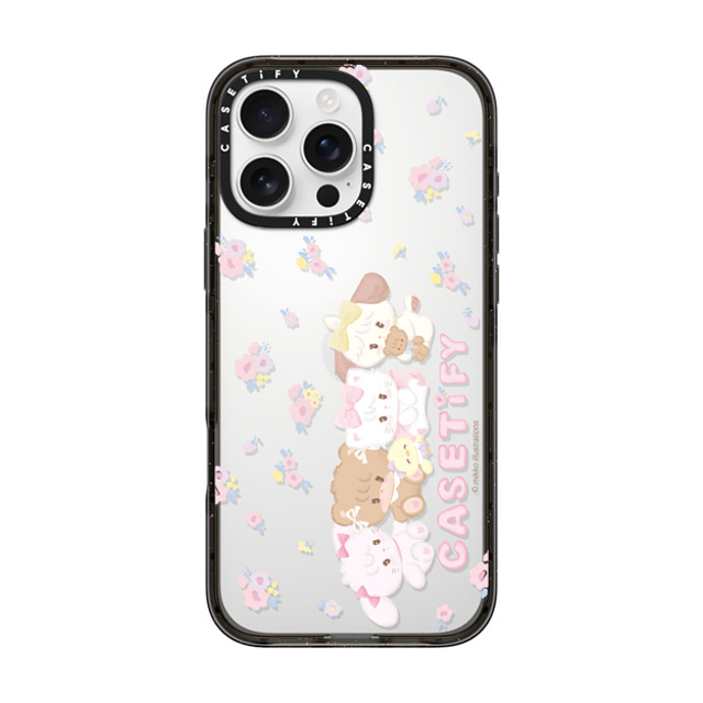 mikko illustrations x CASETiFY iPhone 16 Pro Max ケース ブラック インパクトケース 花