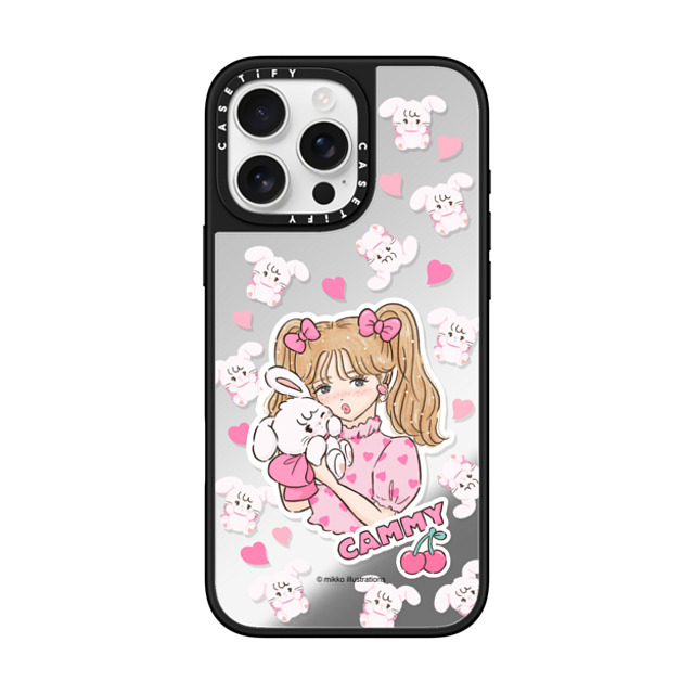 mikko illustrations x CASETiFY iPhone 16 Pro Max Case Bunny,Animal Silver on Black ミラーケース MagSafe対応 cammy & girl Father's Day mikko illustrations x CASETiFY iPhone 16 Pro Max Case Bunny,Animal Silver on Black ミラーケース MagSafe対応 cammy & girl Father's Day