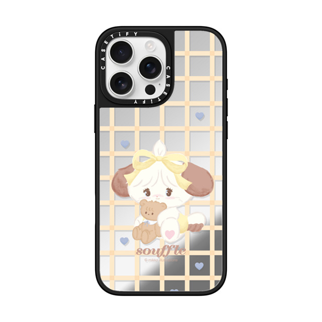 mikko illustrations x CASETiFY iPhone 16 Pro Max ケース Silver on Black ミラーケース MagSafe対応 souffle check Father's Day mikko illustrations x CASETiFY iPhone 16 Pro Max ケース Silver on Black ミラーケース MagSafe対応 souffle check Father's Day