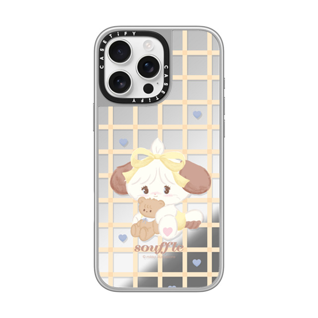 mikko illustrations x CASETiFY iPhone 16 Pro Max Case シルバー (シルバーバンパー) ミラーケース MagSafe対応 souffle check mikko illustrations x CASETiFY iPhone 16 Pro Max Case シルバー (シルバーバンパー) ミラーケース MagSafe対応 souffle check