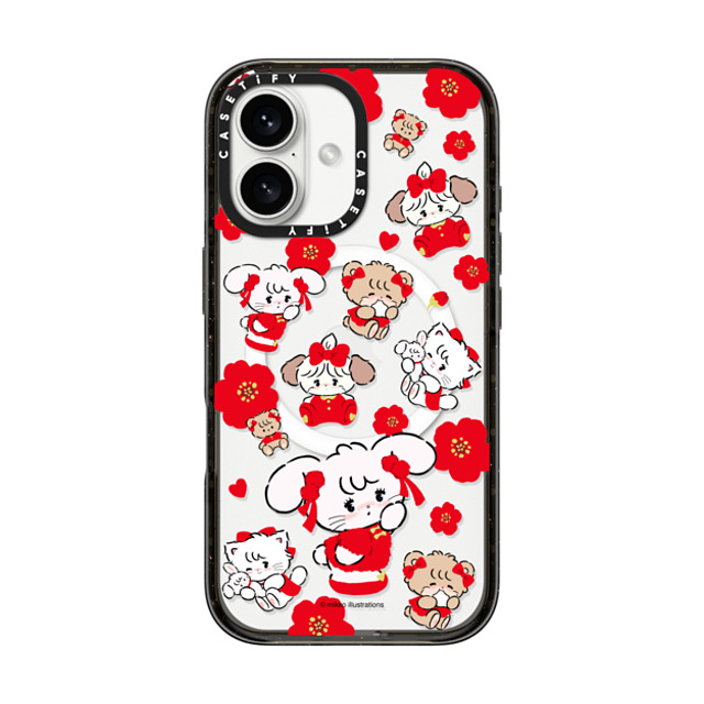 mikko illustrations x CASETiFY iPhone 16 ケース Sticker,Cat ブラック インパクトケース MagSafe対応 Lunar New Year with CAMMY Father's Day mikko illustrations x CASETiFY iPhone 16 ケース Sticker,Cat ブラック インパクトケース MagSafe対応 Lunar New Year with CAMMY Father's Day