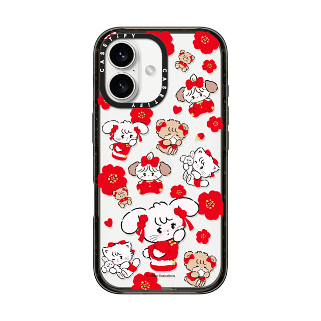 mikko illustrations x CASETiFY iPhone 16 Case ブラック インパクトケース Lunar New Year with CAMMY mikko illustrations x CASETiFY iPhone 16 Case ブラック インパクトケース Lunar New Year with CAMMY