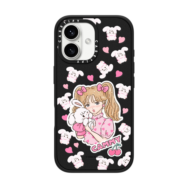 mikko illustrations x CASETiFY iPhone 16 ケース Bunny,Animal マットブラック インパクトケース MagSafe対応 cammy & girl Father's Day mikko illustrations x CASETiFY iPhone 16 ケース Bunny,Animal マットブラック インパクトケース MagSafe対応 cammy & girl Father's Day