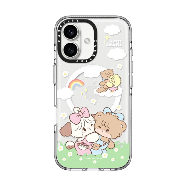 mikko illustrations x CASETiFY iPhone 16 Case Dog,Bear Clear Clear Case MagSafe Compatible souffle & latte Father's Day mikko illustrations x CASETiFY iPhone 16 Case Dog,Bear Clear Clear Case MagSafe Compatible souffle & latte Father's Day