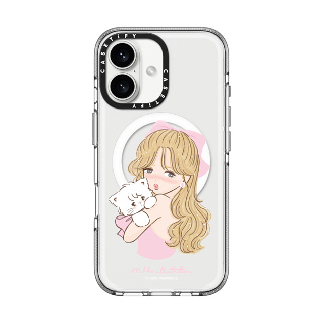 mikko illustrations x CASETiFY iPhone 16 ケース Cat,Animal クリア クリア ケース MagSafe対応 girl & mousse (pink) Father's Day mikko illustrations x CASETiFY iPhone 16 ケース Cat,Animal クリア クリア ケース MagSafe対応 girl & mousse (pink) Father's Day
