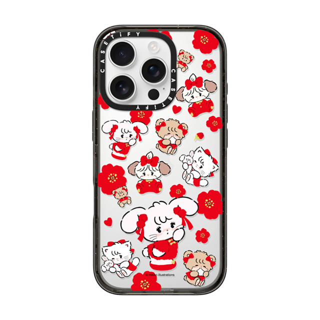 mikko illustrations x CASETiFY iPhone 16 Pro ケース Sticker,Cat ブラック インパクトケース Lunar New Year with CAMMY Mother's Day mikko illustrations x CASETiFY iPhone 16 Pro ケース Sticker,Cat ブラック インパクトケース Lunar New Year with CAMMY Mother's Day