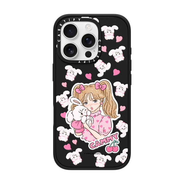 mikko illustrations x CASETiFY iPhone 16 Pro ケース Bunny,Animal マットブラック インパクトケース MagSafe対応 cammy & girl Father's Day mikko illustrations x CASETiFY iPhone 16 Pro ケース Bunny,Animal マットブラック インパクトケース MagSafe対応 cammy & girl Father's Day