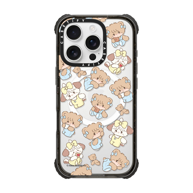 mikko illustrations x CASETiFY iPhone 16 Pro ケース Sticker,Dog ブラック ウルトラ インパクトケース MagSafe 対応 souffle & latte pattern Father's Day mikko illustrations x CASETiFY iPhone 16 Pro ケース Sticker,Dog ブラック ウルトラ インパクトケース MagSafe 対応 souffle & latte pattern Father's Day