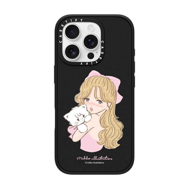 mikko illustrations x CASETiFY iPhone 16 Pro ケース Cat,Animal マットブラック インパクトケース MagSafe対応 girl & mousse (pink) Father's Day mikko illustrations x CASETiFY iPhone 16 Pro ケース Cat,Animal マットブラック インパクトケース MagSafe対応 girl & mousse (pink) Father's Day