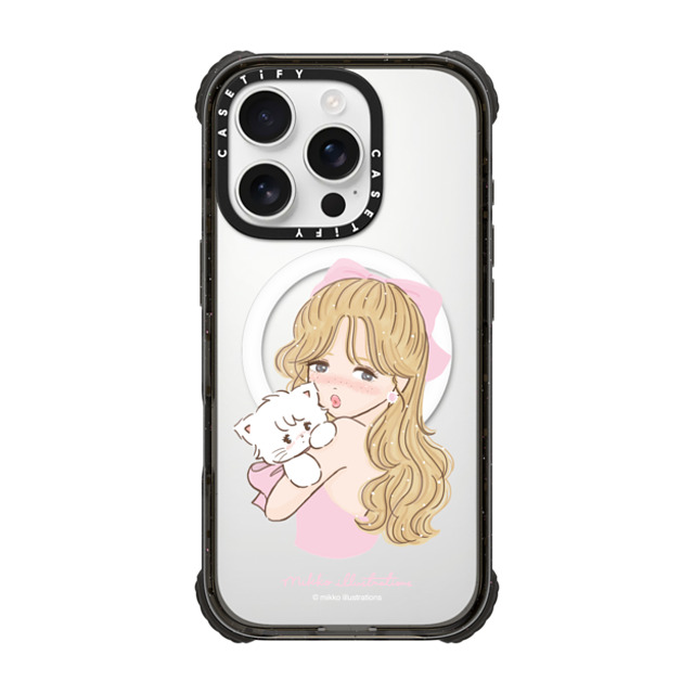 mikko illustrations x CASETiFY iPhone 16 Pro ケース Cat,Animal ブラック ウルトラ インパクトケース MagSafe 対応 girl & mousse (pink) Father's Day mikko illustrations x CASETiFY iPhone 16 Pro ケース Cat,Animal ブラック ウルトラ インパクトケース MagSafe 対応 girl & mousse (pink) Father's Day