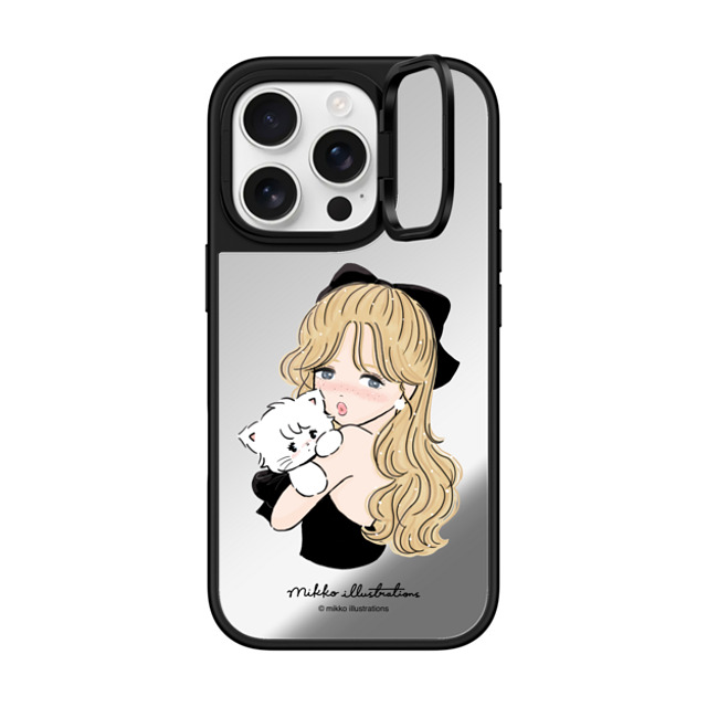 mikko illustrations x CASETiFY iPhone 16 Pro ケース Cat,Animal Silver on Black ミラー リングスタンドケース MagSafe対応 girl & mousse (black) Father's Day mikko illustrations x CASETiFY iPhone 16 Pro ケース Cat,Animal Silver on Black ミラー リングスタンドケース MagSafe対応 girl & mousse (black) Father's Day