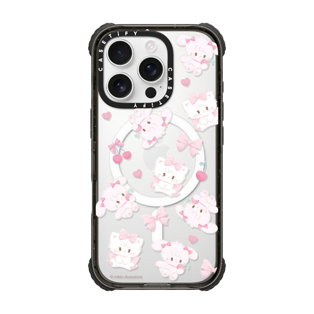 mikko illustrations x CASETiFY iPhone 16 Pro ケース Cherry ブラック ウルトラ インパクトケース MagSafe 対応 mousse & cammy cherry Father's Day mikko illustrations x CASETiFY iPhone 16 Pro ケース Cherry ブラック ウルトラ インパクトケース MagSafe 対応 mousse & cammy cherry Father's Day