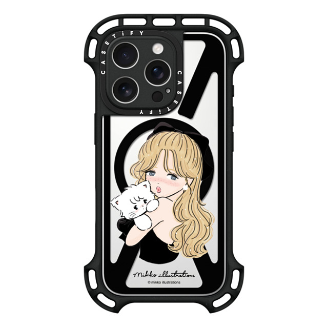 mikko illustrations x CASETiFY iPhone 16 Pro Case Black ウルトラ バウンスケース MagSafe対応 girl & mousse (black) mikko illustrations x CASETiFY iPhone 16 Pro Case Black ウルトラ バウンスケース MagSafe対応 girl & mousse (black)
