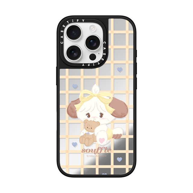 mikko illustrations x CASETiFY iPhone 16 Pro Case Silver on Black ミラーケース MagSafe対応 souffle check Back to School mikko illustrations x CASETiFY iPhone 16 Pro Case Silver on Black ミラーケース MagSafe対応 souffle check Back to School