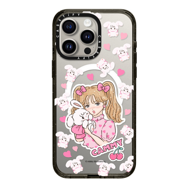 mikko illustrations x CASETiFY iPhone 15 Pro Max Case Bunny,Animal Black Impact Case MagSafe Compatible cammy & girl Mother's Day mikko illustrations x CASETiFY iPhone 15 Pro Max Case Bunny,Animal Black Impact Case MagSafe Compatible cammy & girl Mother's Day