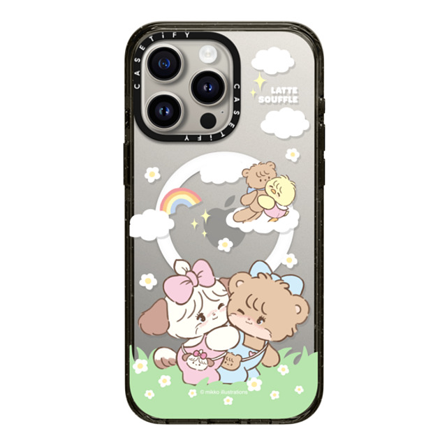 mikko illustrations x CASETiFY iPhone 15 Pro Max Case Dog,Bear ブラック インパクトケース MagSafe対応 souffle & latte Mother's Day mikko illustrations x CASETiFY iPhone 15 Pro Max Case Dog,Bear ブラック インパクトケース MagSafe対応 souffle & latte Mother's Day
