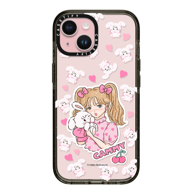 mikko illustrations x CASETiFY iPhone 15 Case Bunny,Animal Black インパクトケース cammy & girl Mother's Day mikko illustrations x CASETiFY iPhone 15 Case Bunny,Animal Black インパクトケース cammy & girl Mother's Day