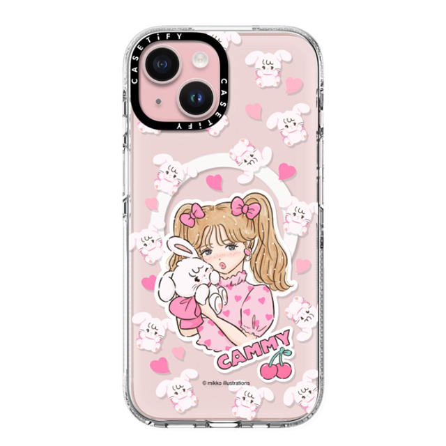 mikko illustrations x CASETiFY iPhone 15 ケース Bunny,Animal クリア クリア ケース MagSafe対応 cammy & girl Father's Day mikko illustrations x CASETiFY iPhone 15 ケース Bunny,Animal クリア クリア ケース MagSafe対応 cammy & girl Father's Day