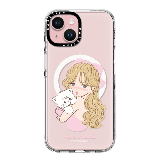 mikko illustrations x CASETiFY iPhone 15 Case Cat,Animal Clear Clear Case MagSafe Compatible girl & mousse (pink) Mother's Day mikko illustrations x CASETiFY iPhone 15 Case Cat,Animal Clear Clear Case MagSafe Compatible girl & mousse (pink) Mother's Day