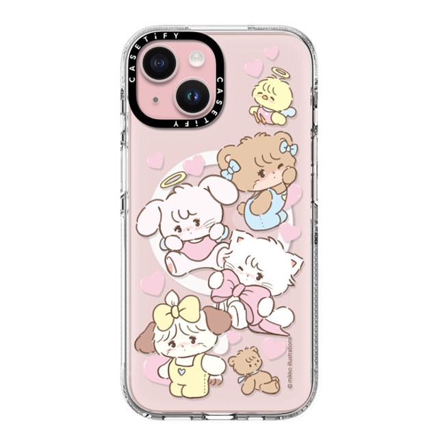 mikko illustrations x CASETiFY iPhone 15 ケース クリア クリア ケース MagSafe対応 mikko characters