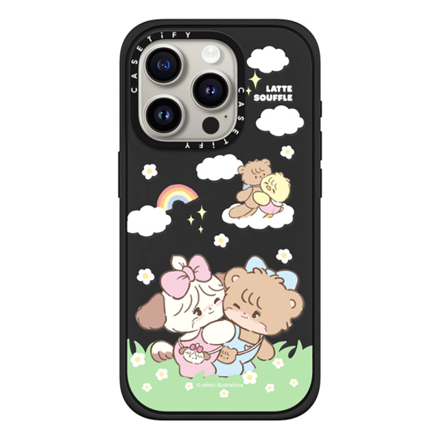 mikko illustrations x CASETiFY iPhone 15 Pro Case Dog,Bear マットブラック Impact Case MagSafe Compatible souffle & latte Mother's Day mikko illustrations x CASETiFY iPhone 15 Pro Case Dog,Bear マットブラック Impact Case MagSafe Compatible souffle & latte Mother's Day