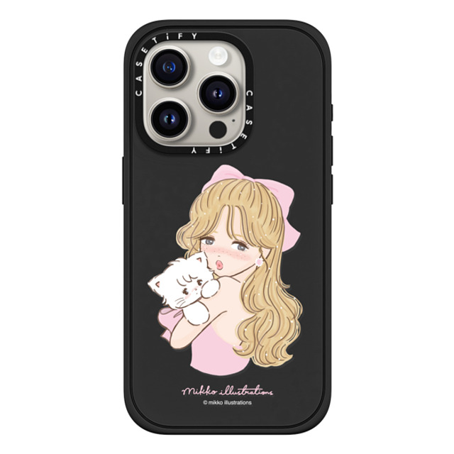 mikko illustrations x CASETiFY iPhone 15 Pro Case Cat,Animal マットブラック Impact Case MagSafe Compatible girl & mousse (pink) Mother's Day mikko illustrations x CASETiFY iPhone 15 Pro Case Cat,Animal マットブラック Impact Case MagSafe Compatible girl & mousse (pink) Mother's Day