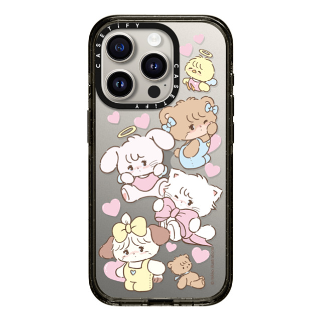 mikko illustrations x CASETiFY iPhone 15 Pro ケース ブラック インパクトケース mikko characters