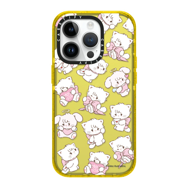 mikko illustrations x CASETiFY iPhone 14 Pro Case イエロー Impact Case mousse & cammy pattern mikko illustrations x CASETiFY iPhone 14 Pro Case イエロー Impact Case mousse & cammy pattern