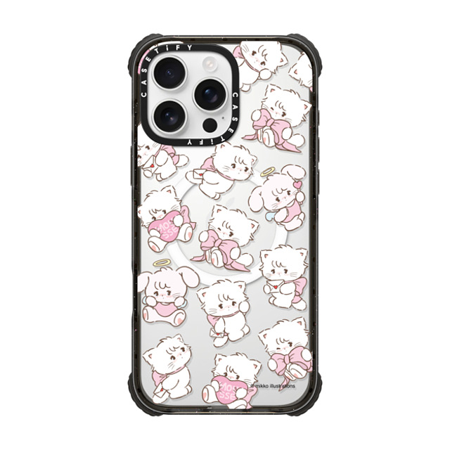 mikko illustrations x CASETiFY iPhone 16 Pro Max Case Black ウルトラ インパクトケース MagSafe 対応 mousse & cammy pattern mikko illustrations x CASETiFY iPhone 16 Pro Max Case Black ウルトラ インパクトケース MagSafe 対応 mousse & cammy pattern