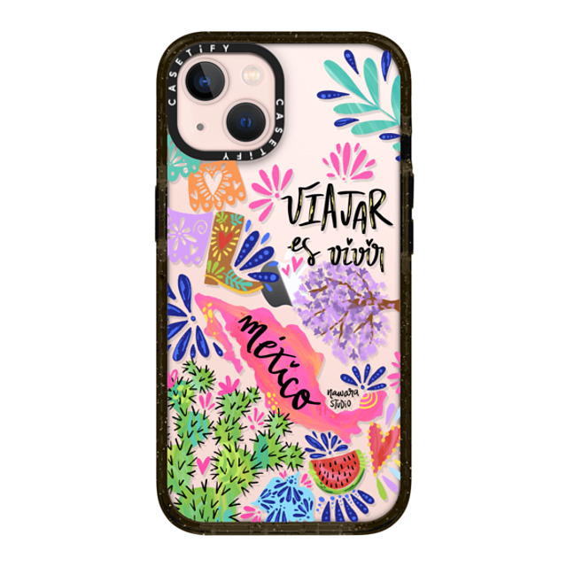 Nawara Studio x CASETiFY iPhone 13 ケース ブラック インパクトケース México my love