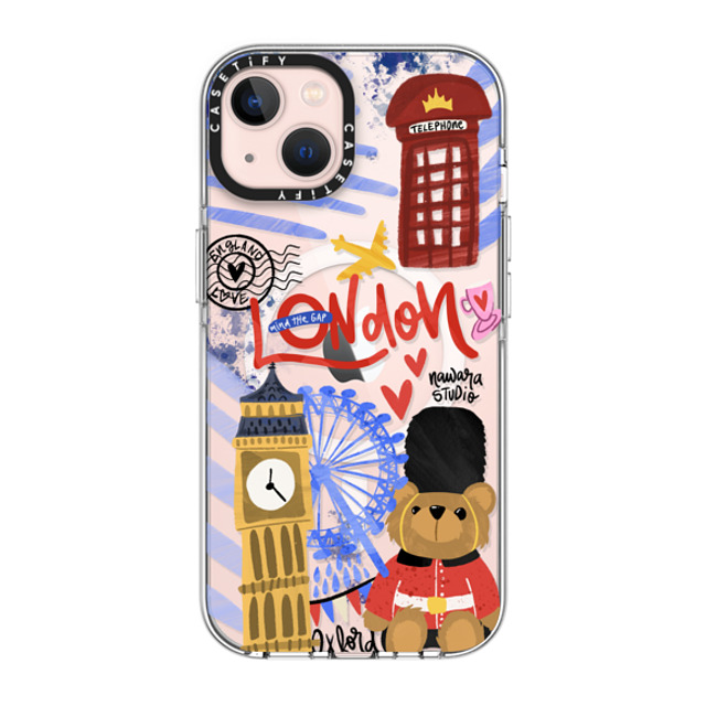 Nawara Studio x CASETiFY iPhone 13 ケース クリア クリア ケース MagSafe対応 London Dreams