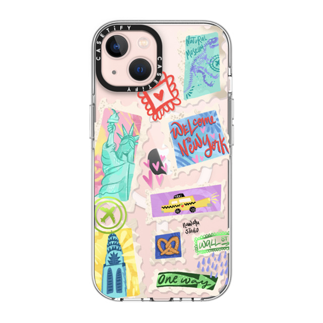 Nawara Studio x CASETiFY iPhone 13 ケース クリア クリア ケース MagSafe対応 Welcome to New York